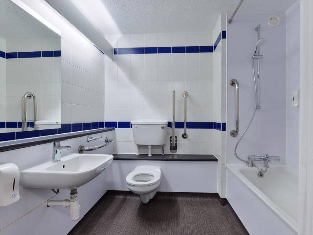 Photo of the ensuite in a Accessible Room in Crewe Barthomley hotel